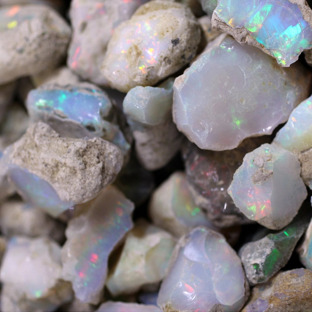 Opal stones in natural form