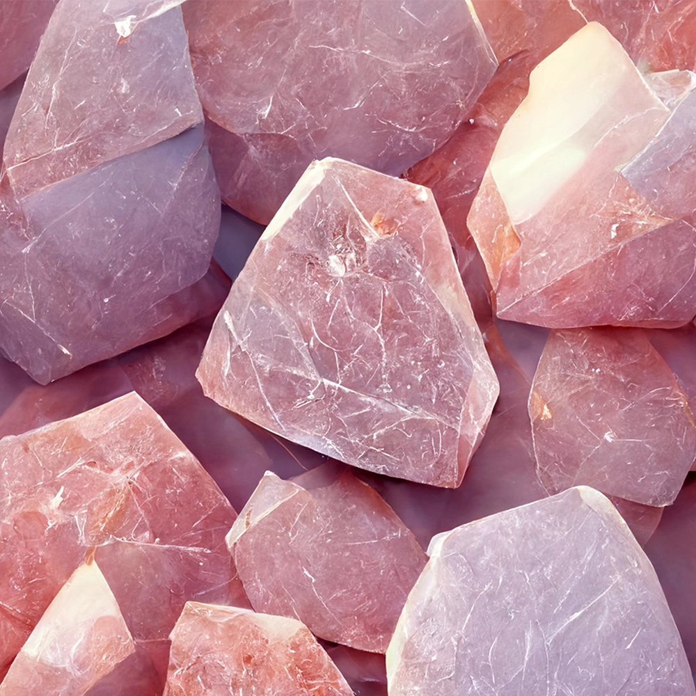 Rose Quartz in natural form