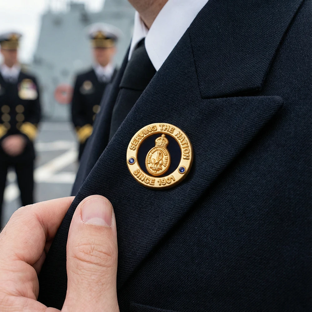 Royal Australian Navy Red Annodised LED Key Ring Torch illuminated LEDs